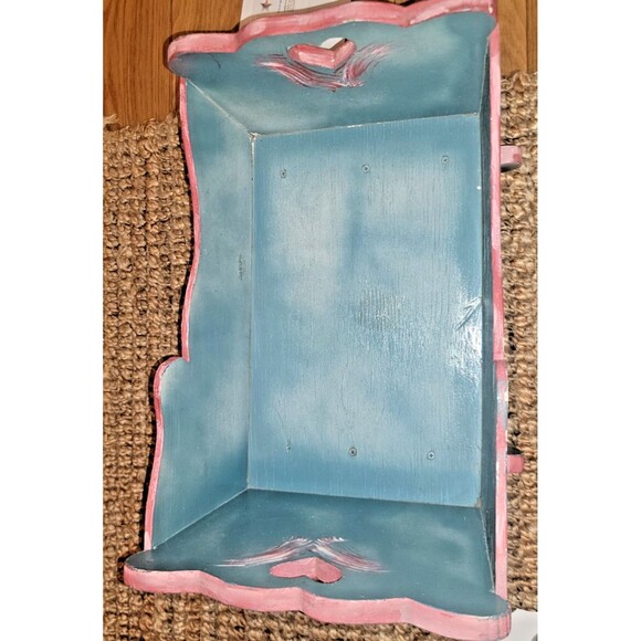 VTG Wooden Rocking Doll Cradle Crib Handmade 20" Primitive Doll Furniture 50s - Picture 2 of 16